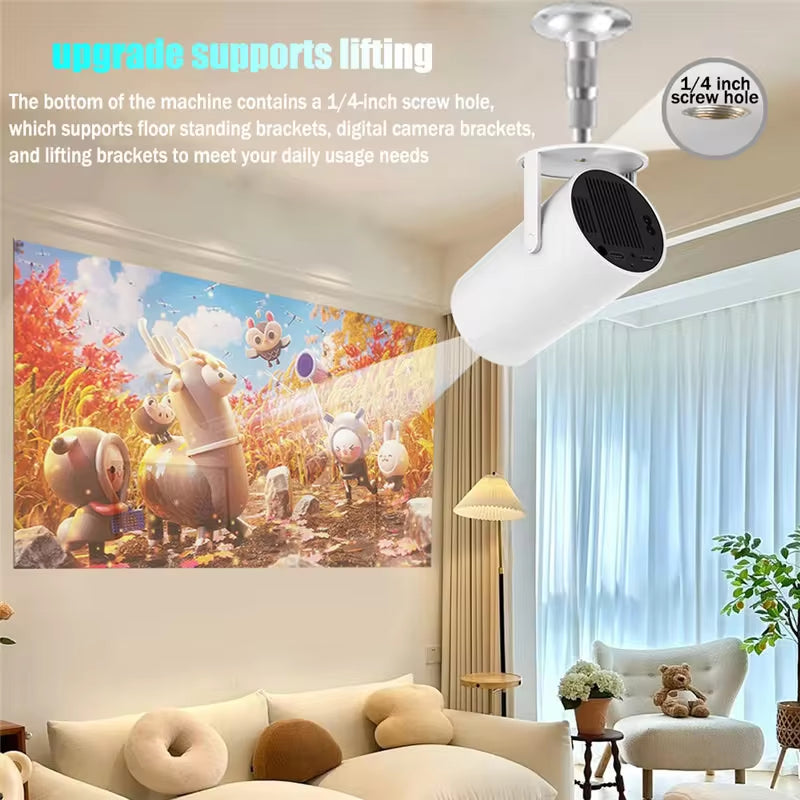 HY300 plus HD Projector Portatil 4K 1280X720P Android 11 Wifi6 LED Video Home Theater Cinema Phone Mini Proyector Movie