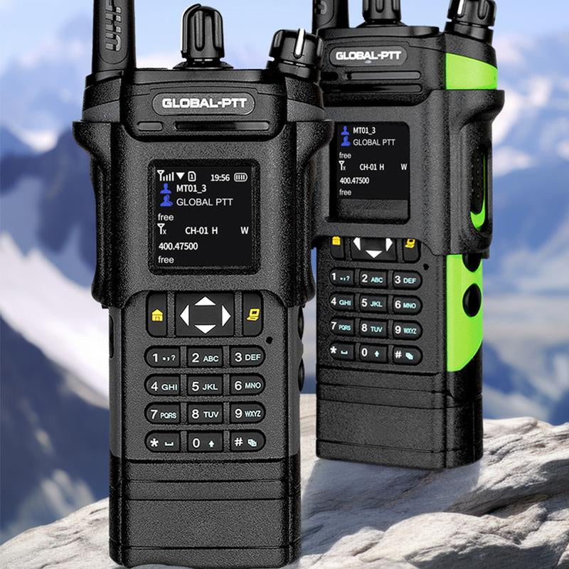 GLOBAL-PTT 5288 LTE 4G+UHF Analog Global-Ptt Walkie Talkie Phone Call Long Range Distance Adult Professional Police Two Way Radio Company Work with Yearly SIM