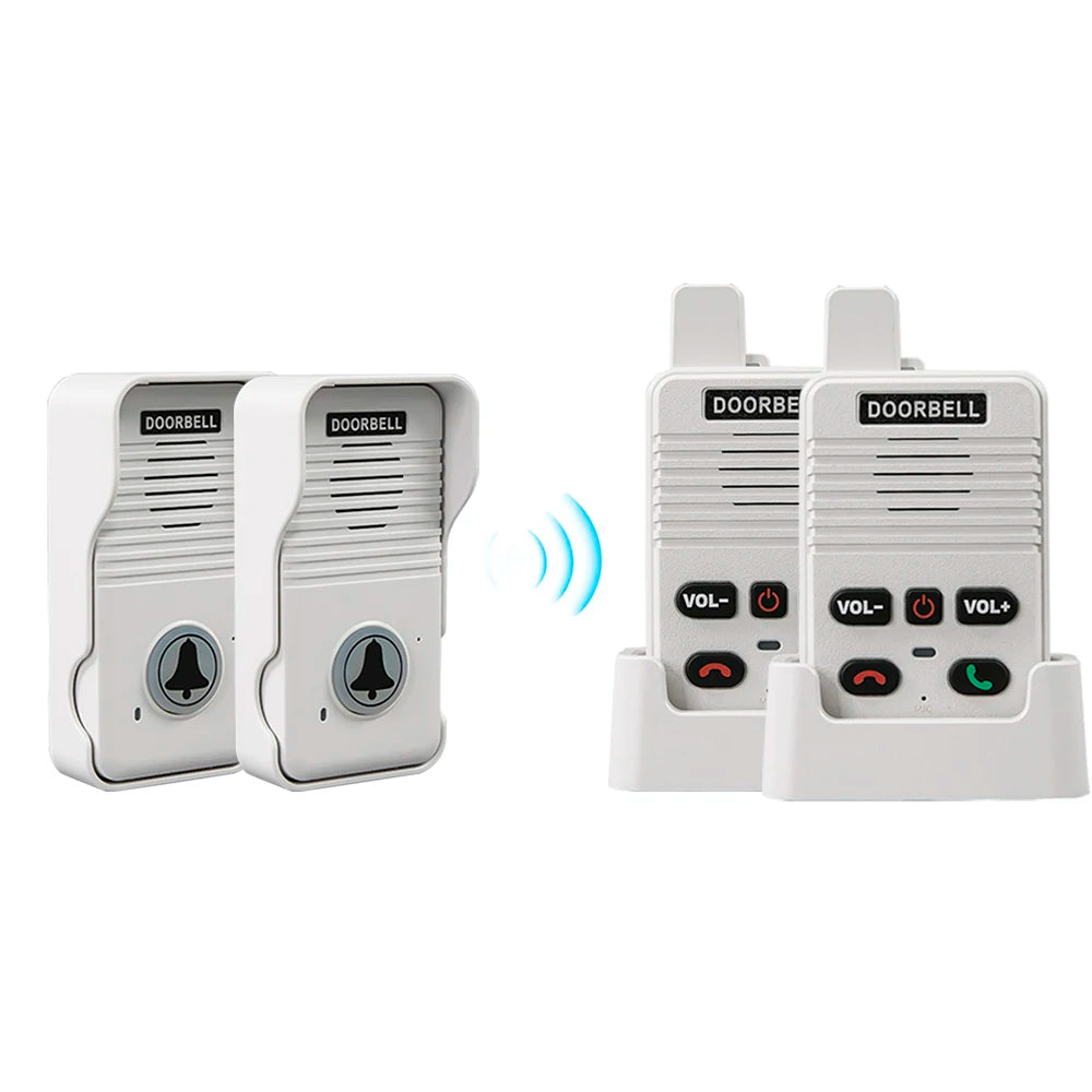 200 Meters Range Hand Free Two Way Wireless Doorbell Waterproof Home Apartment Intercom Factory Office Intercom System Doorbell