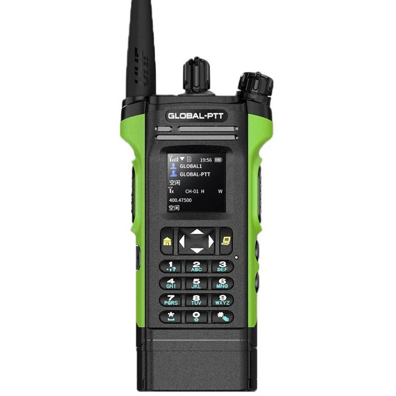 GLOBAL-PTT 5288 LTE 4G+UHF Analog Global-Ptt Walkie Talkie Phone Call Long Range Distance Adult Professional Police Two Way Radio Company Work with Yearly SIM