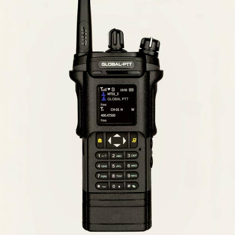 GLOBAL-PTT 5288 LTE 4G+UHF Analog Global-Ptt Walkie Talkie Phone Call Long Range Distance Adult Professional Police Two Way Radio Company Work with Yearly SIM